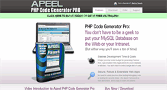 Desktop Screenshot of phpcodegeneratorpro.com