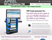 Tablet Screenshot of phpcodegeneratorpro.com
